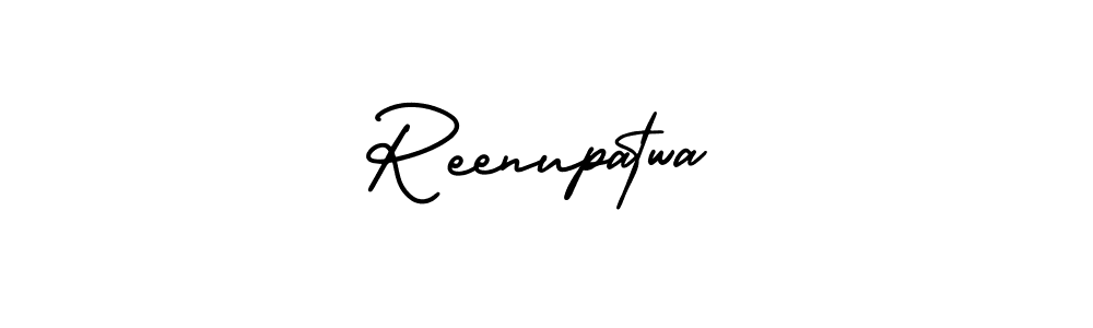 How to make Reenupatwa name signature. Use AmerikaSignatureDemo-Regular style for creating short signs online. This is the latest handwritten sign. Reenupatwa signature style 3 images and pictures png