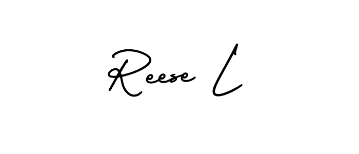 if you are searching for the best signature style for your name Reese L. so please give up your signature search. here we have designed multiple signature styles  using AmerikaSignatureDemo-Regular. Reese L signature style 3 images and pictures png