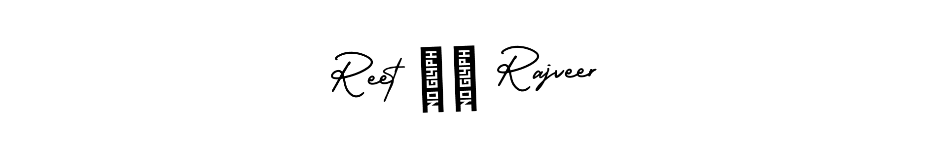 This is the best signature style for the Reet ❤️ Rajveer name. Also you like these signature font (AmerikaSignatureDemo-Regular). Mix name signature. Reet ❤️ Rajveer signature style 3 images and pictures png