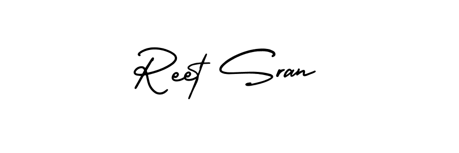 if you are searching for the best signature style for your name Reet Sran. so please give up your signature search. here we have designed multiple signature styles  using AmerikaSignatureDemo-Regular. Reet Sran signature style 3 images and pictures png