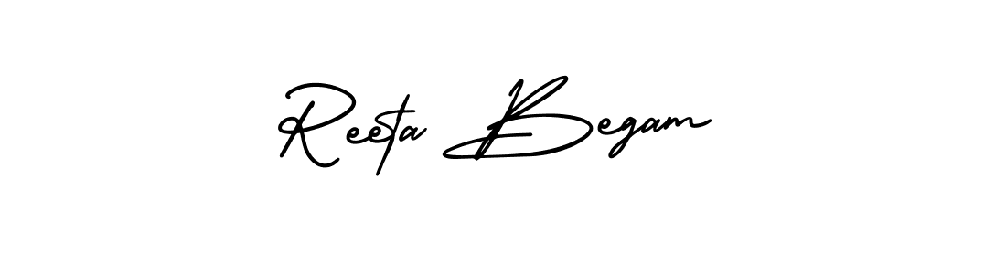 Make a beautiful signature design for name Reeta Begam. With this signature (AmerikaSignatureDemo-Regular) style, you can create a handwritten signature for free. Reeta Begam signature style 3 images and pictures png