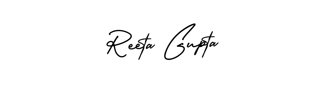 Make a short Reeta Gupta signature style. Manage your documents anywhere anytime using AmerikaSignatureDemo-Regular. Create and add eSignatures, submit forms, share and send files easily. Reeta Gupta signature style 3 images and pictures png