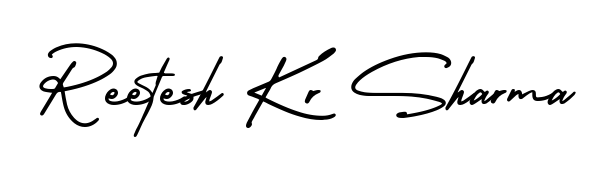 The AmerikaSignatureDemo-Regular lettering style adds unique flourish to name Reetesh Kr Sharma. Stand out with a custom digital autograph made in seconds. Reetesh Kr Sharma signature style 3 images and pictures png