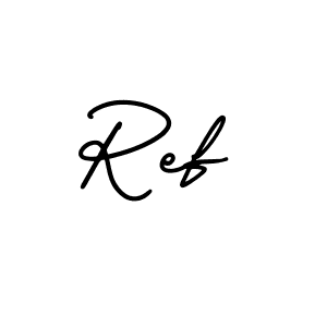 Ref stylish signature style. Best Handwritten Sign (AmerikaSignatureDemo-Regular) for my name. Handwritten Signature Collection Ideas for my name Ref. Ref signature style 3 images and pictures png