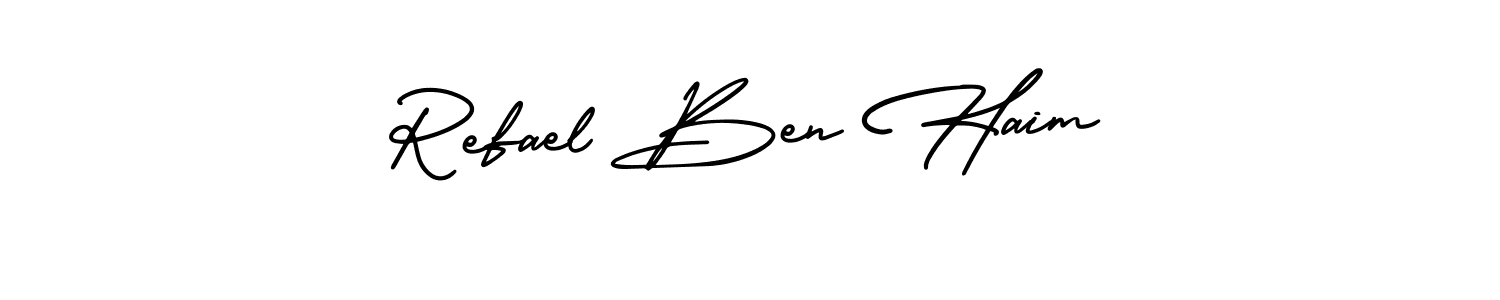 Create a beautiful signature design for name Refael Ben Haim. With this signature (AmerikaSignatureDemo-Regular) fonts, you can make a handwritten signature for free. Refael Ben Haim signature style 3 images and pictures png