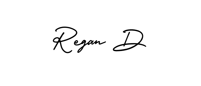Similarly AmerikaSignatureDemo-Regular is the best handwritten signature design. Signature creator online .You can use it as an online autograph creator for name Regan D. Regan D signature style 3 images and pictures png
