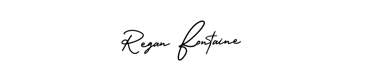 Create a beautiful signature design for name Regan Fontaine. With this signature (AmerikaSignatureDemo-Regular) fonts, you can make a handwritten signature for free. Regan Fontaine signature style 3 images and pictures png