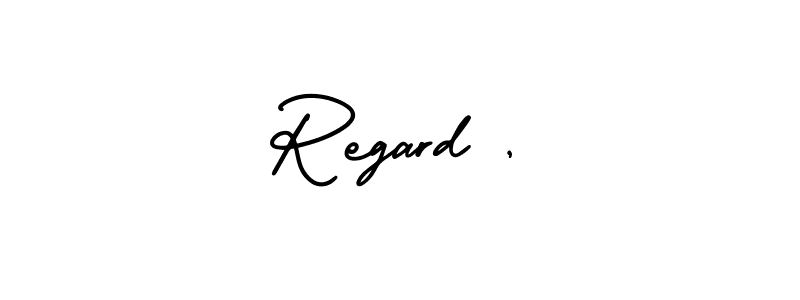 You should practise on your own different ways (AmerikaSignatureDemo-Regular) to write your name (Regard ,) in signature. don't let someone else do it for you. Regard , signature style 3 images and pictures png