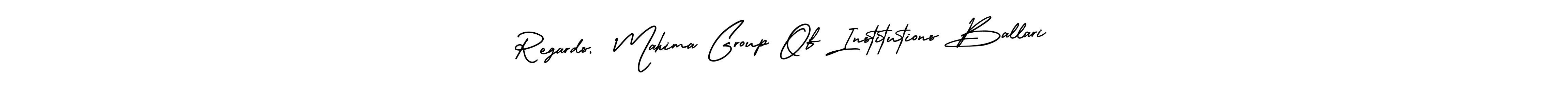 You can use this online signature creator to create a handwritten signature for the name Regards,  Mahima Group Of Institutions Ballari. This is the best online autograph maker. Regards,  Mahima Group Of Institutions Ballari signature style 3 images and pictures png