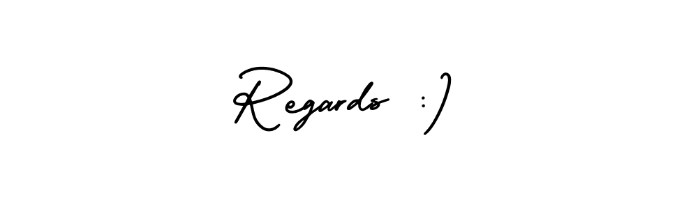 It looks lik you need a new signature style for name Regards :). Design unique handwritten (AmerikaSignatureDemo-Regular) signature with our free signature maker in just a few clicks. Regards :) signature style 3 images and pictures png