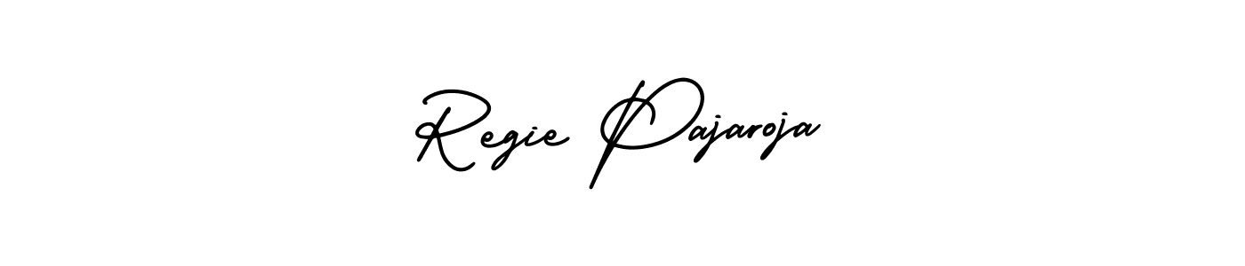 How to make Regie Pajaroja name signature. Use AmerikaSignatureDemo-Regular style for creating short signs online. This is the latest handwritten sign. Regie Pajaroja signature style 3 images and pictures png