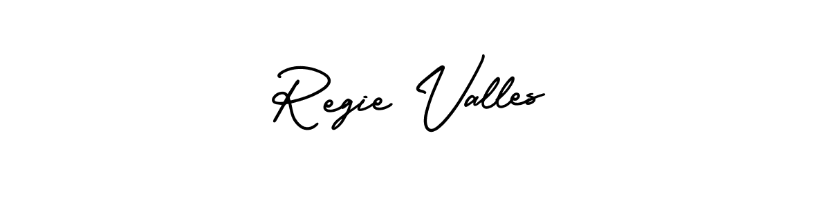 Create a beautiful signature design for name Regie Valles. With this signature (AmerikaSignatureDemo-Regular) fonts, you can make a handwritten signature for free. Regie Valles signature style 3 images and pictures png