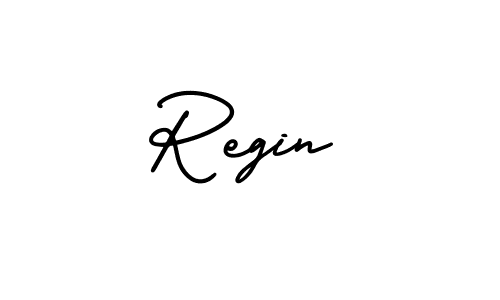 Design your own signature with our free online signature maker. With this signature software, you can create a handwritten (AmerikaSignatureDemo-Regular) signature for name Regin. Regin signature style 3 images and pictures png