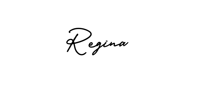 Design your own signature with our free online signature maker. With this signature software, you can create a handwritten (AmerikaSignatureDemo-Regular) signature for name Regina . Regina  signature style 3 images and pictures png