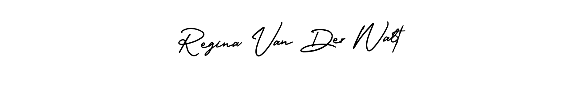 It looks lik you need a new signature style for name Regina Van Der Walt. Design unique handwritten (AmerikaSignatureDemo-Regular) signature with our free signature maker in just a few clicks. Regina Van Der Walt signature style 3 images and pictures png