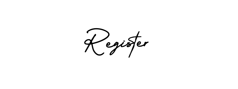 The best way (AmerikaSignatureDemo-Regular) to make a short signature is to pick only two or three words in your name. The name Register include a total of six letters. For converting this name. Register signature style 3 images and pictures png