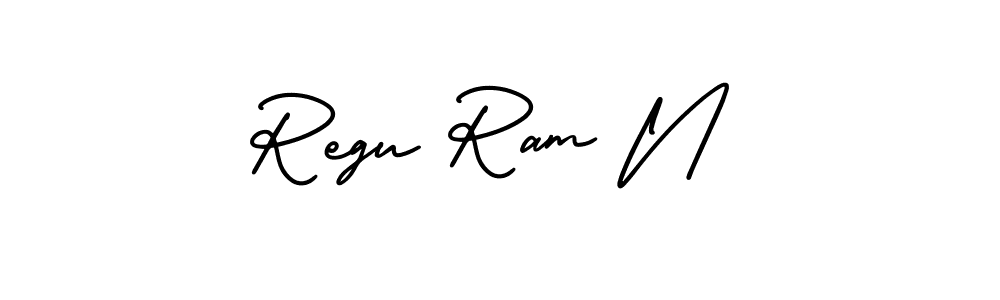 How to Draw Regu Ram N signature style? AmerikaSignatureDemo-Regular is a latest design signature styles for name Regu Ram N. Regu Ram N signature style 3 images and pictures png