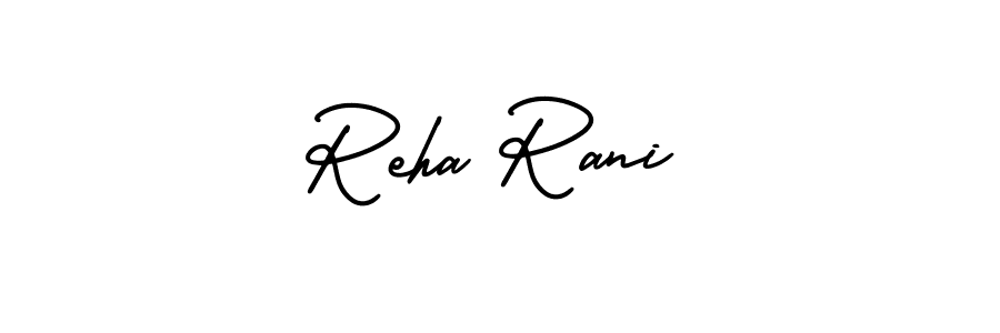 Use a signature maker to create a handwritten signature online. With this signature software, you can design (AmerikaSignatureDemo-Regular) your own signature for name Reha Rani. Reha Rani signature style 3 images and pictures png
