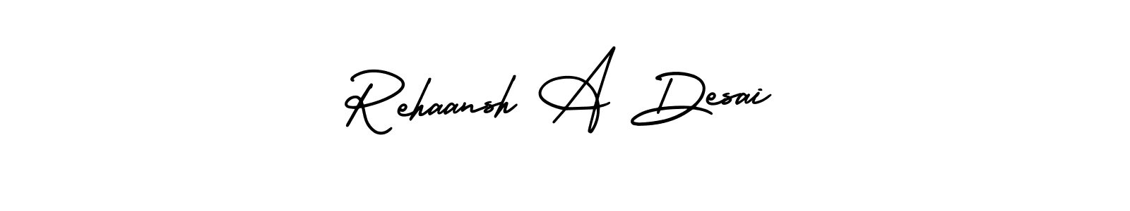 Also You can easily find your signature by using the search form. We will create Rehaansh A Desai name handwritten signature images for you free of cost using AmerikaSignatureDemo-Regular sign style. Rehaansh A Desai signature style 3 images and pictures png