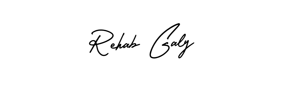 How to make Rehab Galy signature? AmerikaSignatureDemo-Regular is a professional autograph style. Create handwritten signature for Rehab Galy name. Rehab Galy signature style 3 images and pictures png