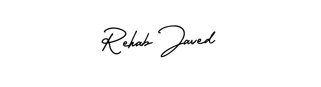 Also You can easily find your signature by using the search form. We will create Rehab Javed name handwritten signature images for you free of cost using AmerikaSignatureDemo-Regular sign style. Rehab Javed signature style 3 images and pictures png