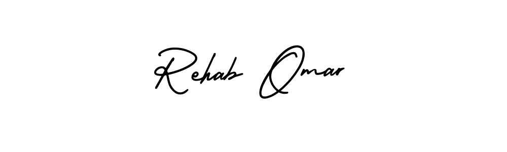 How to make Rehab Omar signature? AmerikaSignatureDemo-Regular is a professional autograph style. Create handwritten signature for Rehab Omar name. Rehab Omar signature style 3 images and pictures png