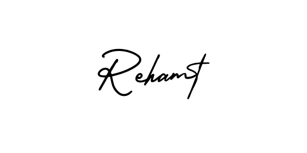 It looks lik you need a new signature style for name Rehamt. Design unique handwritten (AmerikaSignatureDemo-Regular) signature with our free signature maker in just a few clicks. Rehamt signature style 3 images and pictures png