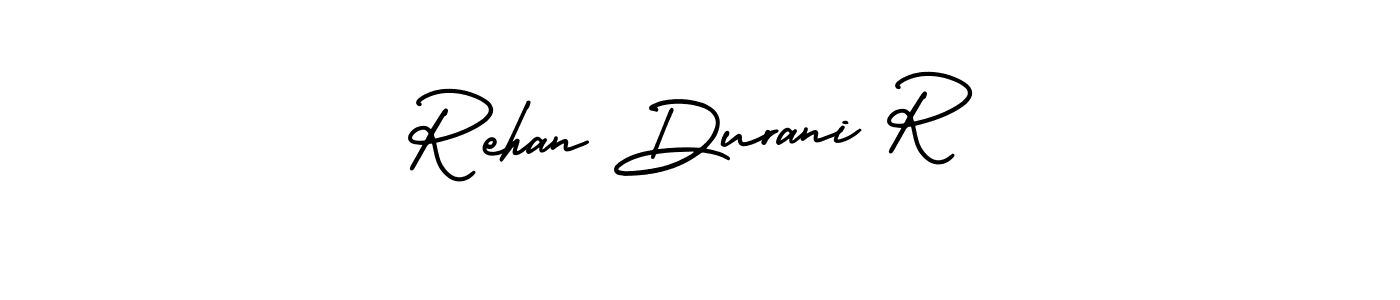 Rehan Durani R stylish signature style. Best Handwritten Sign (AmerikaSignatureDemo-Regular) for my name. Handwritten Signature Collection Ideas for my name Rehan Durani R. Rehan Durani R signature style 3 images and pictures png