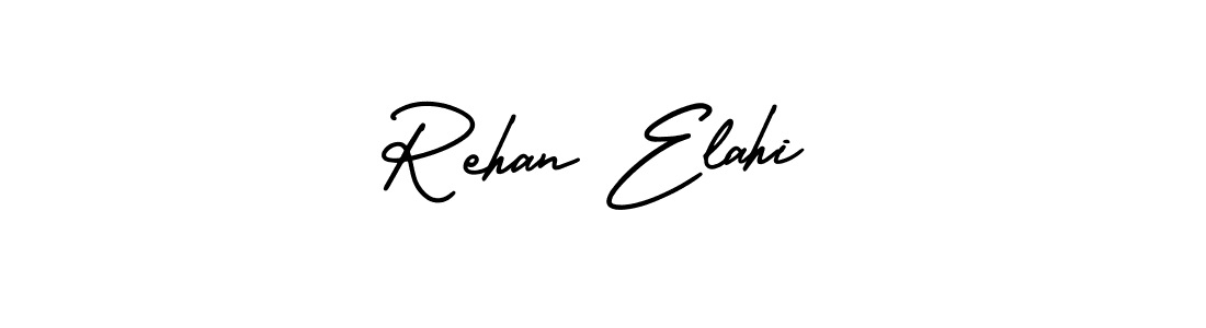 It looks lik you need a new signature style for name Rehan Elahi. Design unique handwritten (AmerikaSignatureDemo-Regular) signature with our free signature maker in just a few clicks. Rehan Elahi signature style 3 images and pictures png