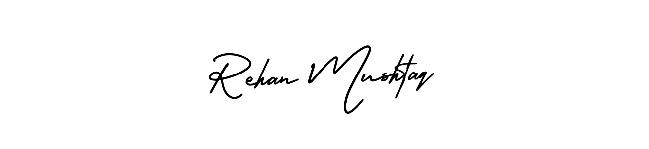 This is the best signature style for the Rehan Mushtaq name. Also you like these signature font (AmerikaSignatureDemo-Regular). Mix name signature. Rehan Mushtaq signature style 3 images and pictures png
