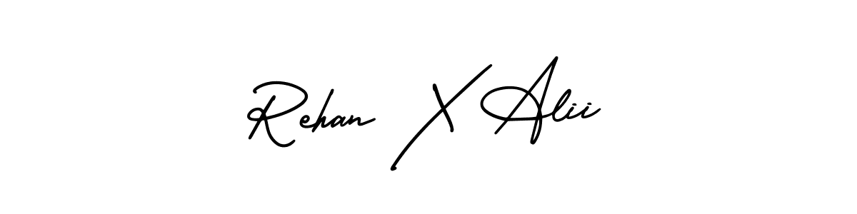 Similarly AmerikaSignatureDemo-Regular is the best handwritten signature design. Signature creator online .You can use it as an online autograph creator for name Rehan X Alii. Rehan X Alii signature style 3 images and pictures png