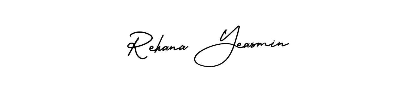 AmerikaSignatureDemo-Regular is a professional signature style that is perfect for those who want to add a touch of class to their signature. It is also a great choice for those who want to make their signature more unique. Get Rehana Yeasmin name to fancy signature for free. Rehana Yeasmin signature style 3 images and pictures png