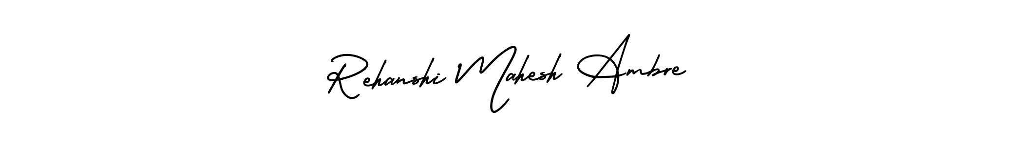 Make a beautiful signature design for name Rehanshi Mahesh Ambre. With this signature (AmerikaSignatureDemo-Regular) style, you can create a handwritten signature for free. Rehanshi Mahesh Ambre signature style 3 images and pictures png