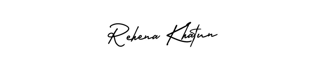 How to Draw Rehena Khatun signature style? AmerikaSignatureDemo-Regular is a latest design signature styles for name Rehena Khatun. Rehena Khatun signature style 3 images and pictures png