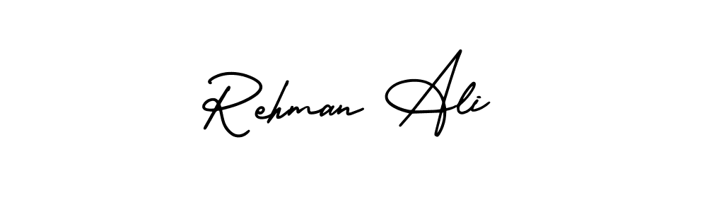 Use a signature maker to create a handwritten signature online. With this signature software, you can design (AmerikaSignatureDemo-Regular) your own signature for name Rehman Ali. Rehman Ali signature style 3 images and pictures png