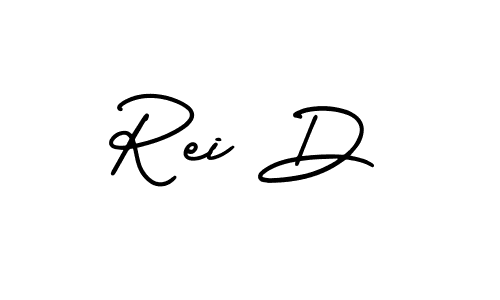 Use a signature maker to create a handwritten signature online. With this signature software, you can design (AmerikaSignatureDemo-Regular) your own signature for name Rei D. Rei D signature style 3 images and pictures png