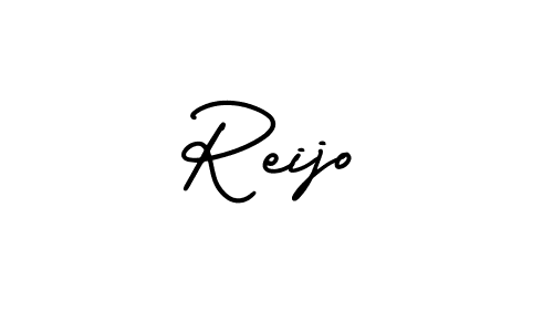How to make Reijo name signature. Use AmerikaSignatureDemo-Regular style for creating short signs online. This is the latest handwritten sign. Reijo signature style 3 images and pictures png