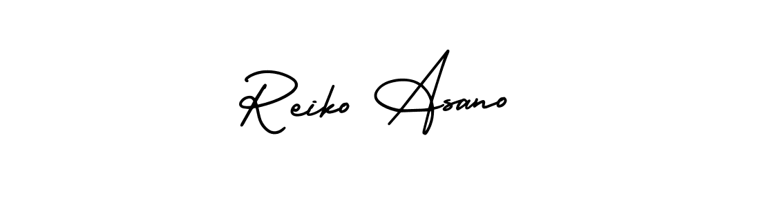 This is the best signature style for the Reiko Asano name. Also you like these signature font (AmerikaSignatureDemo-Regular). Mix name signature. Reiko Asano signature style 3 images and pictures png