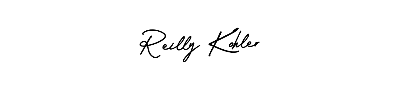 Use a signature maker to create a handwritten signature online. With this signature software, you can design (AmerikaSignatureDemo-Regular) your own signature for name Reilly Kohler. Reilly Kohler signature style 3 images and pictures png