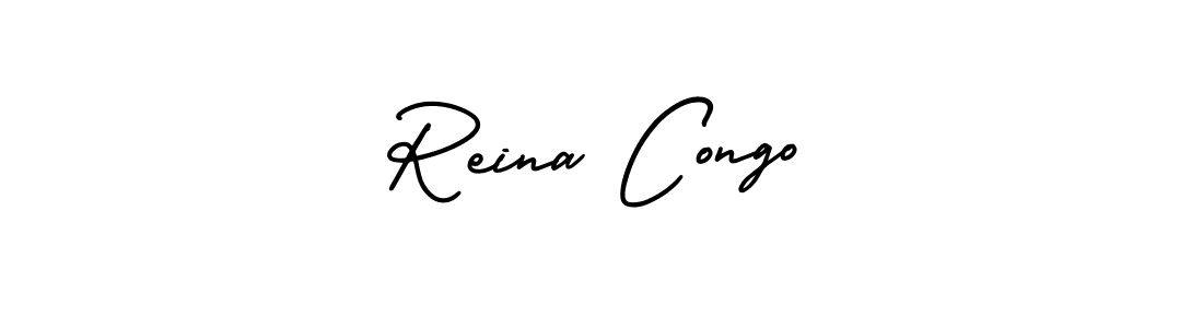 Use a signature maker to create a handwritten signature online. With this signature software, you can design (AmerikaSignatureDemo-Regular) your own signature for name Reina Congo. Reina Congo signature style 3 images and pictures png