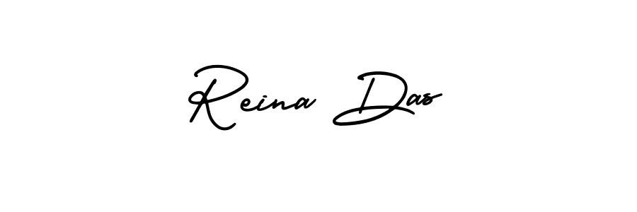 Use a signature maker to create a handwritten signature online. With this signature software, you can design (AmerikaSignatureDemo-Regular) your own signature for name Reina Das. Reina Das signature style 3 images and pictures png