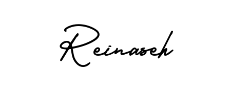 The AmerikaSignatureDemo-Regular typeface gives name Reinaseh a refined look. Suitable for certificates, diplomas, and official verification. Reinaseh signature style 3 images and pictures png