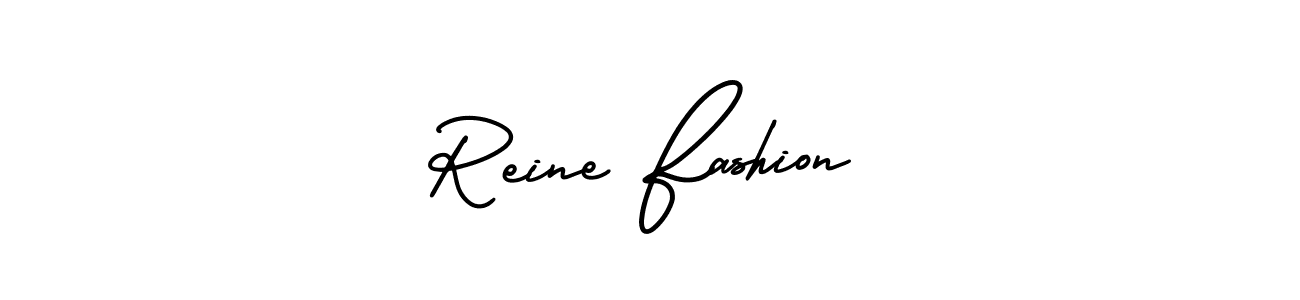 The best way (AmerikaSignatureDemo-Regular) to make a short signature is to pick only two or three words in your name. The name Reine Fashion include a total of six letters. For converting this name. Reine Fashion signature style 3 images and pictures png