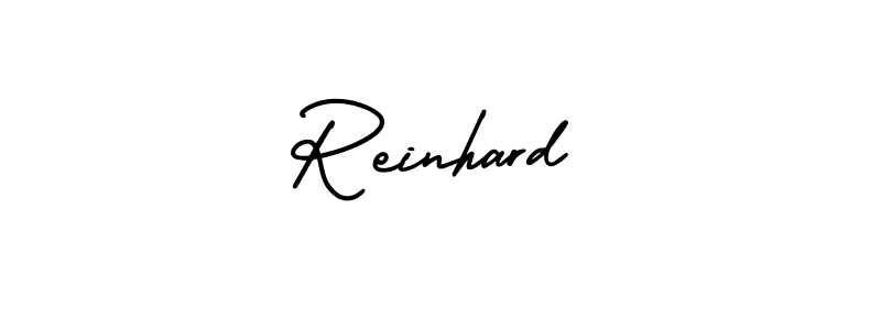 You should practise on your own different ways (AmerikaSignatureDemo-Regular) to write your name (Reinhard) in signature. don't let someone else do it for you. Reinhard signature style 3 images and pictures png