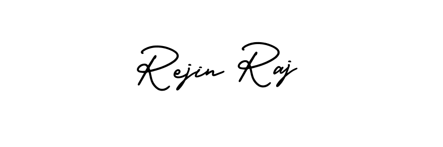 if you are searching for the best signature style for your name Rejin Raj. so please give up your signature search. here we have designed multiple signature styles  using AmerikaSignatureDemo-Regular. Rejin Raj signature style 3 images and pictures png