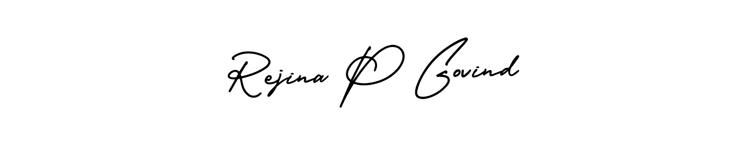 It looks lik you need a new signature style for name Rejina P Govind. Design unique handwritten (AmerikaSignatureDemo-Regular) signature with our free signature maker in just a few clicks. Rejina P Govind signature style 3 images and pictures png