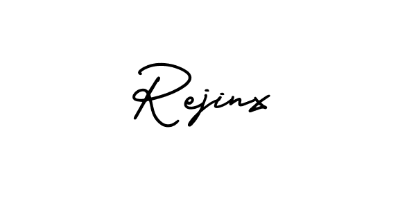 Similarly AmerikaSignatureDemo-Regular is the best handwritten signature design. Signature creator online .You can use it as an online autograph creator for name Rejinx. Rejinx signature style 3 images and pictures png