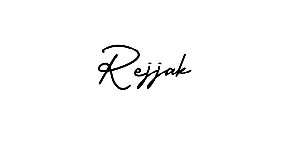It looks lik you need a new signature style for name Rejjak. Design unique handwritten (AmerikaSignatureDemo-Regular) signature with our free signature maker in just a few clicks. Rejjak signature style 3 images and pictures png