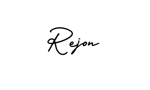 if you are searching for the best signature style for your name Rejon. so please give up your signature search. here we have designed multiple signature styles  using AmerikaSignatureDemo-Regular. Rejon signature style 3 images and pictures png