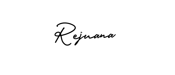 Similarly AmerikaSignatureDemo-Regular is the best handwritten signature design. Signature creator online .You can use it as an online autograph creator for name Rejuana. Rejuana signature style 3 images and pictures png